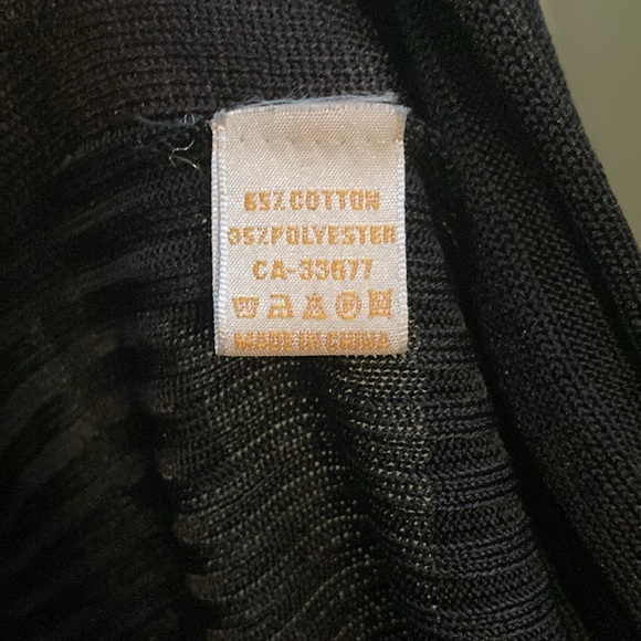 Orange black ribbed collared cardigan. Might be vintage. - Picture 7 of 10